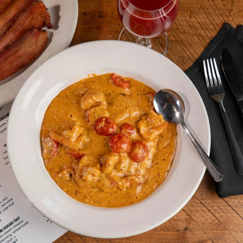 Cajun shrimp and grits served at Bramble